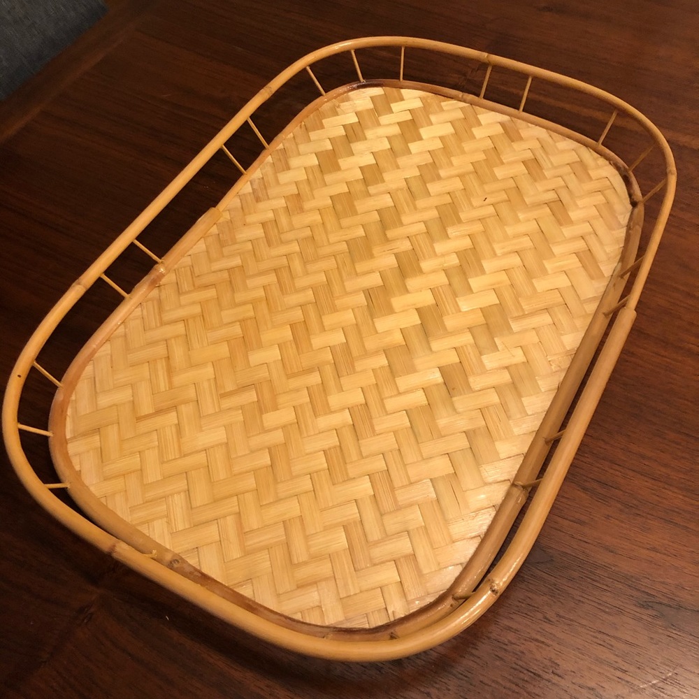 Vintage Bamboo Table Tray